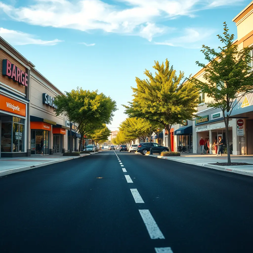 O Que Considerar ao Escolher o Material Ideal para Seu Espaço Comercial Imagem sobre Asfalto para Áreas Comerciais
