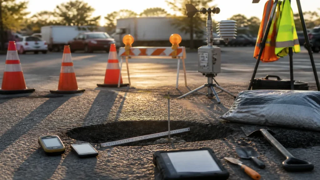 Tapa-buraco urgente no estacionamento: reparo rápido sem danificar a base 1 Detalhe prático de quais informações devem entrar no pedido aplicado a tapa-buraco urgente.
